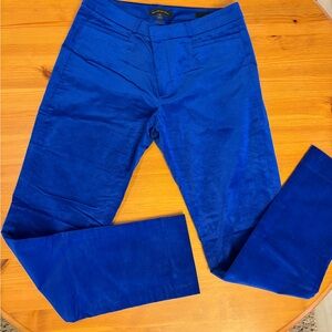 Banana Republic Vibrant Blue Velvet Sloan Trousers - Size 8L